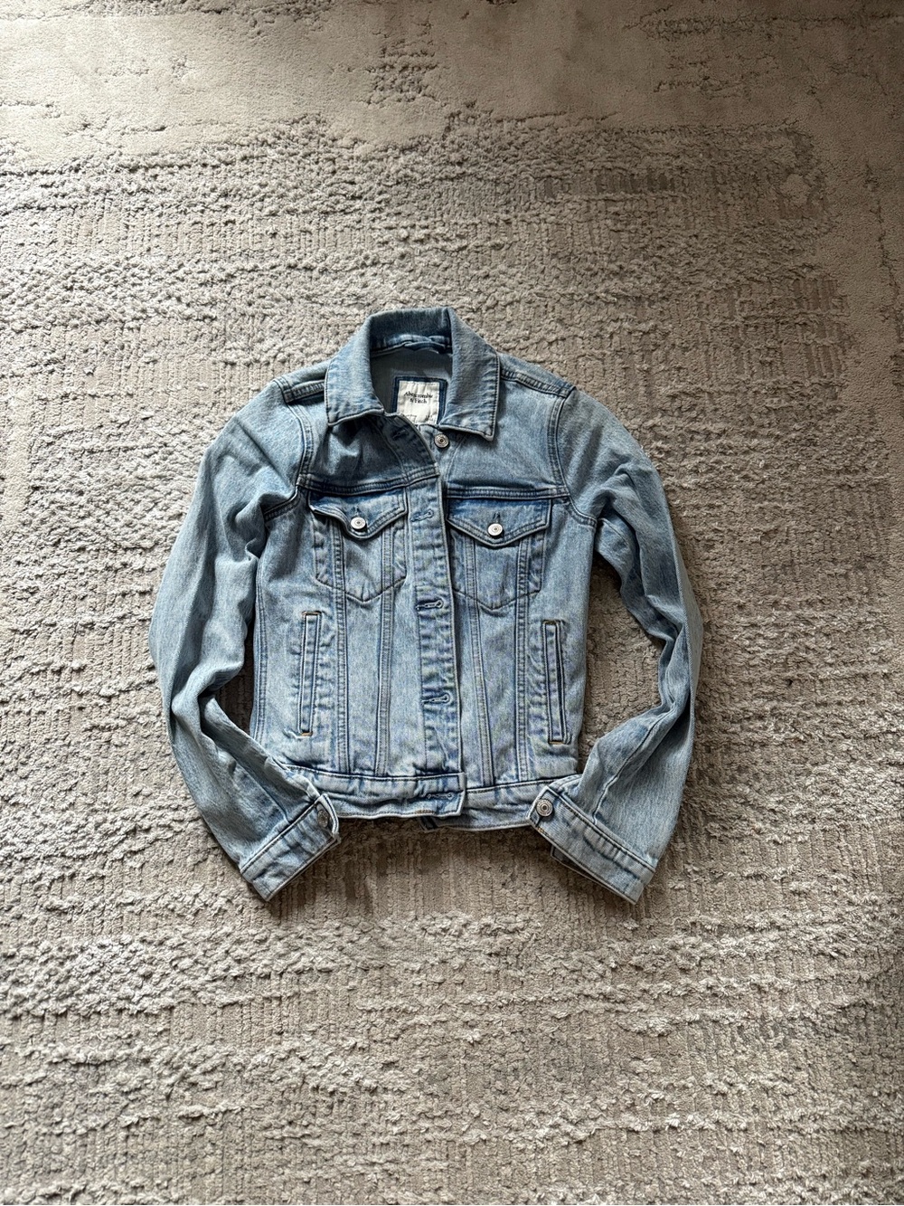 Abercrombie & Fitch Light Blue Women Denim Jacket